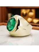 Смарагд 14K Жовте золото Каблучка Вінтаж прикраси vrc296y